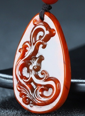 墨雨轩男女南红玛瑙原石雕刻