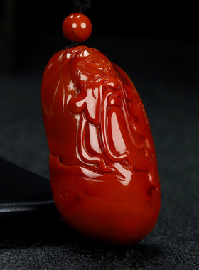 武财神关公大师作品凉山南红玛瑙