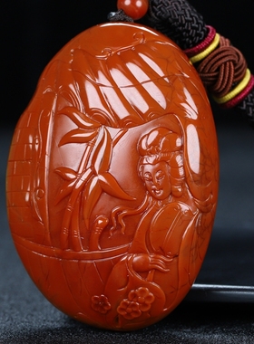 墨雨轩男女款南红玛瑙原石雕刻