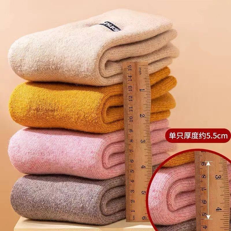 特厚袜子秋冬天防寒保暖纯色中筒加绒加厚超厚袜子女士毛巾袜长筒,淘宝优惠券,粉丝福利购,淘宝优惠卷