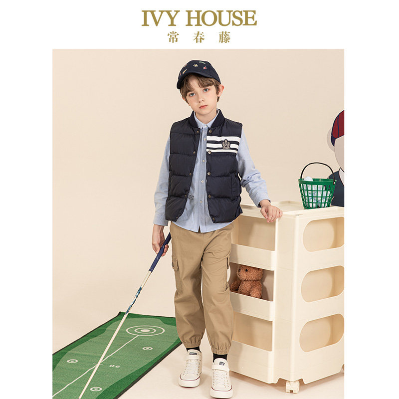 IVY HOUSE常春藤儿童装男童冬季 羽绒服背心马甲休闲校园保暖外套,淘宝优惠券,粉丝福利购,淘宝优惠卷