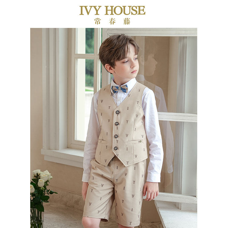 IVY HOUSE常春藤儿童装男童春季新款 顺滑满印西服马甲短裤西裤子,淘宝优惠券,粉丝福利购,淘宝优惠卷