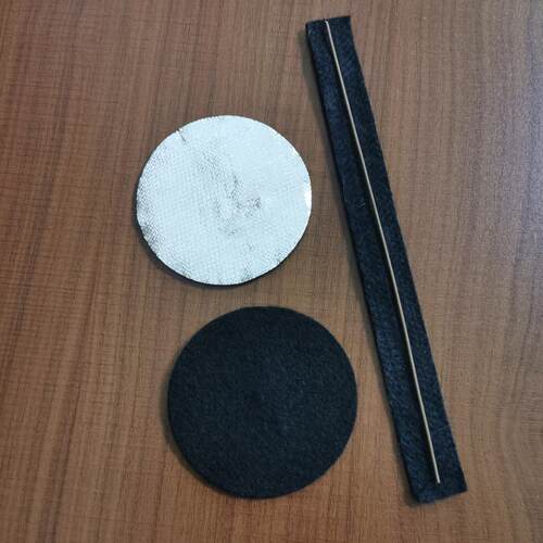 九州香道 香炉防火棉垫片黑色香盒隔火带铝箔阻燃棉红木长方圆形 - 图0