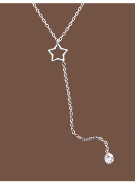 批发五角星吊钻项链女2024新款爆款气质轻奢小众设计高级锁骨链女