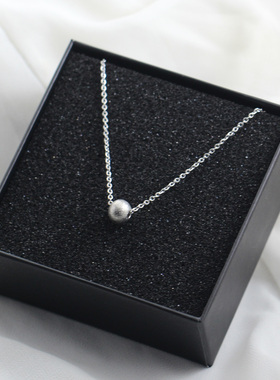 批 发洗不掉色转好运圆珠项链女锁骨链女颈链女吊坠女生简约配饰