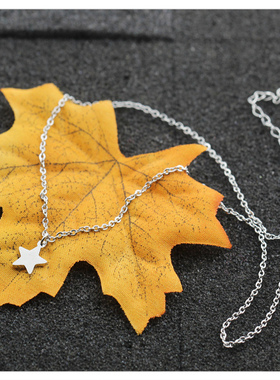 批 发水洗不掉色超细五角星项链女吊坠锁骨链高级感轻奢小众颈链