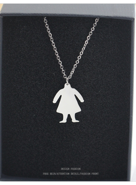 批 发水洗不掉色人 像项链女锁骨链女颈链女吊坠女生简约配饰