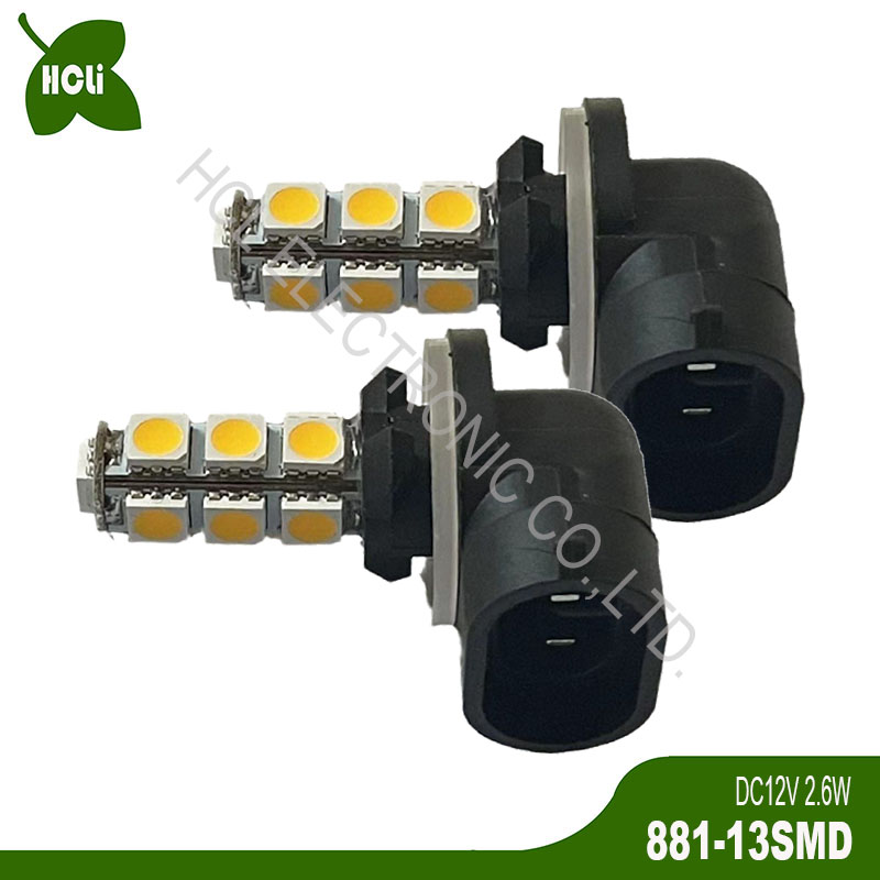 高品质 12V 881 LED汽车灯泡 前雾灯 近光灯 装饰灯 日行灯改装 - 图0