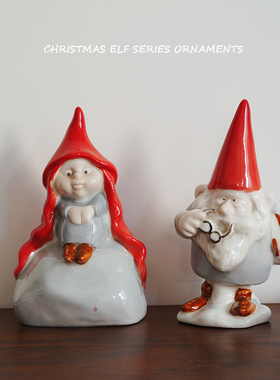 陶瓷摆件复古童话节日摆件