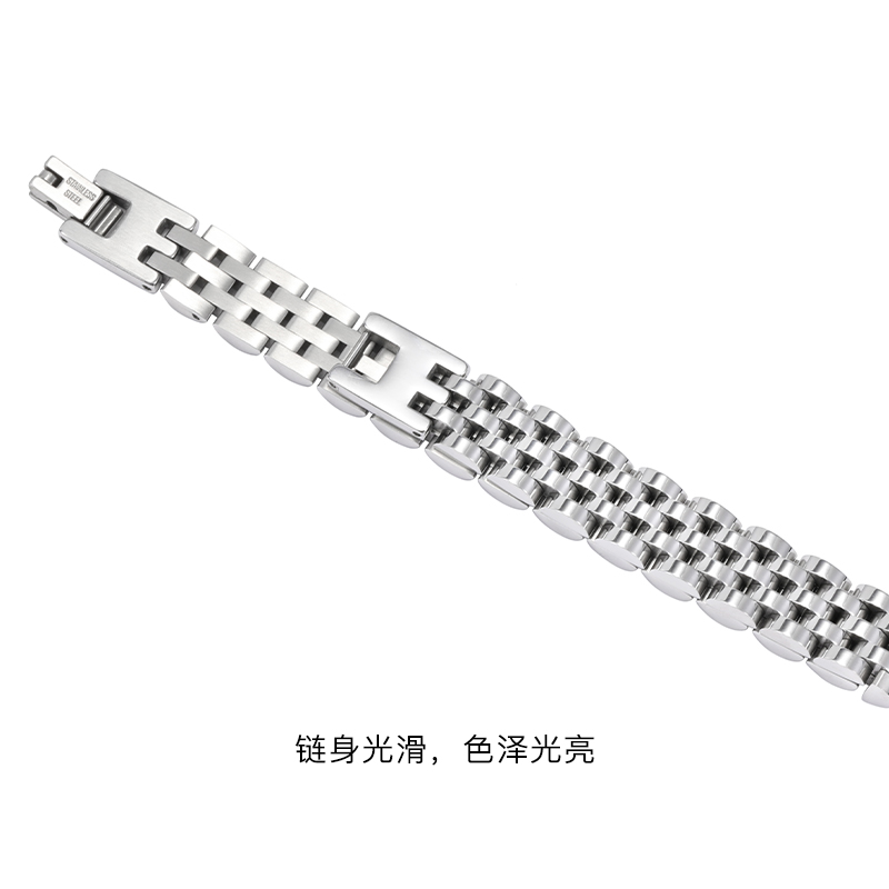 GRGR Polishing bracelet 细款钛钢手链男士嘻哈说唱街头女款潮 - 图2