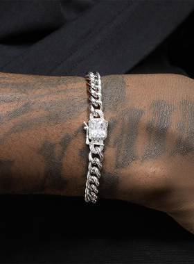 GRGR纯银古巴手链嘻哈百搭