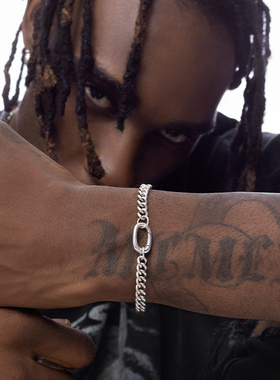 GRGR简约百搭S925纯银古巴手链