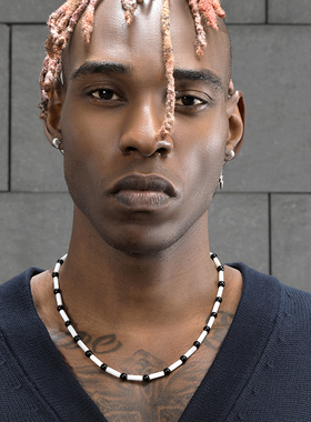 GRGR原创贝壳黑玛瑙项链