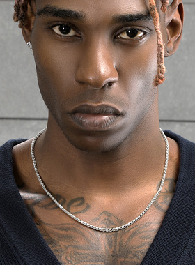 GRGRS925纯银龙骨链项链百搭