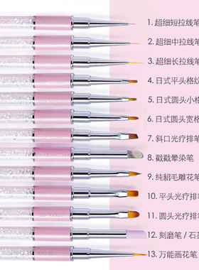 高端专业初学者晕染拉线笔美甲