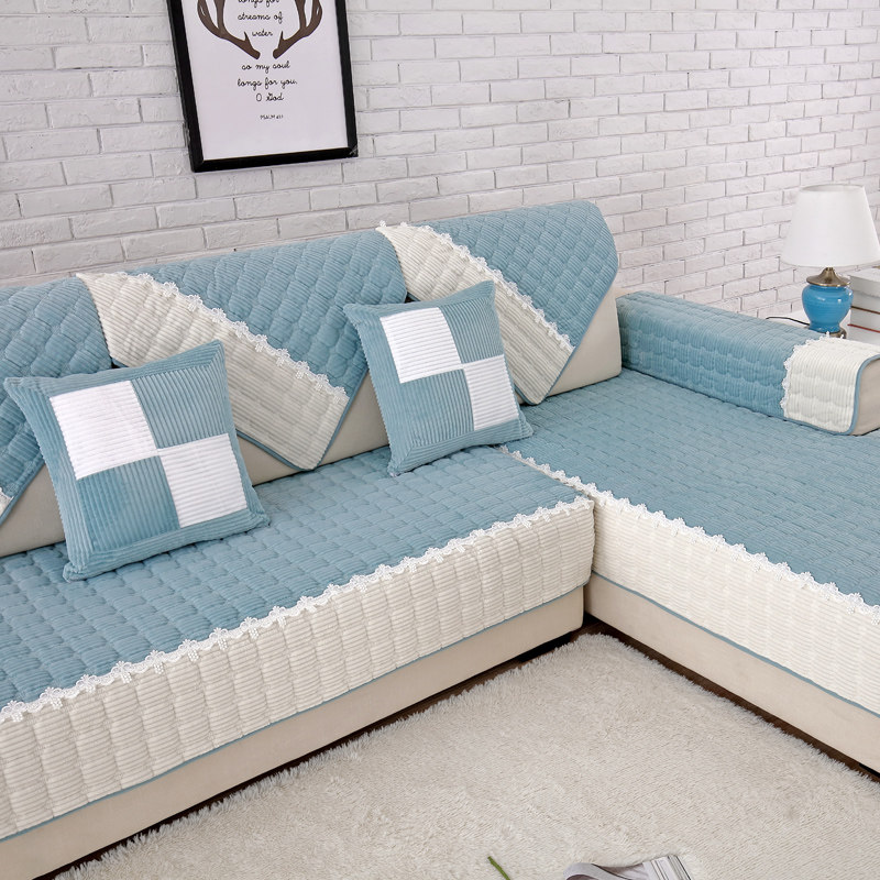 秋冬毛绒加厚沙发垫坐垫四季通用布艺简约现代防滑沙发套罩靠背巾,淘宝优惠券,粉丝福利购,淘宝优惠卷