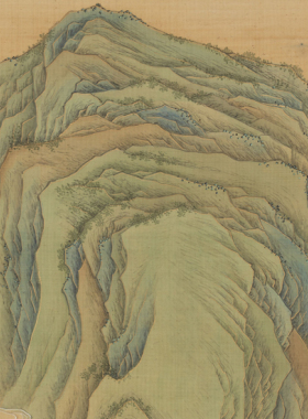 清院本丁观鹏新丰图挂画山水画人物字画客厅卧室办公室装饰画国画