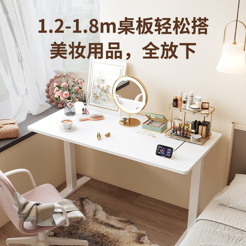 【门店同款】乐歌E5-HD/E6-HD智能电动升降居家办公桌实木电脑桌 - 图0