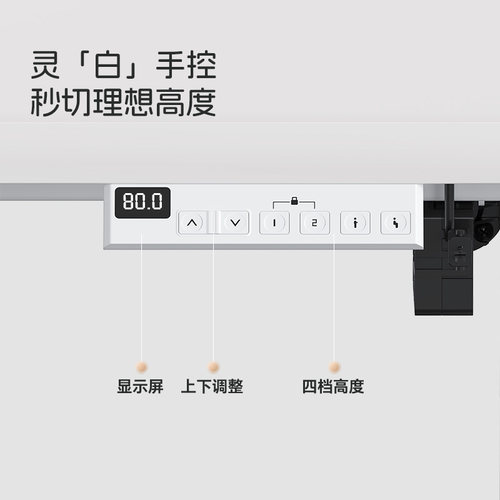 乐歌E8智能电动升降桌居家办公升降桌书桌电脑桌实木学习桌办公桌 - 图2