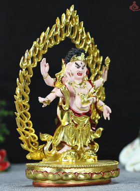 七彩中式风树脂密宗摆件佛像