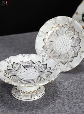 香炉白瓷浮雕烛台酥油灯圣水杯