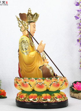 七彩中式风地藏王菩萨桌面摆件