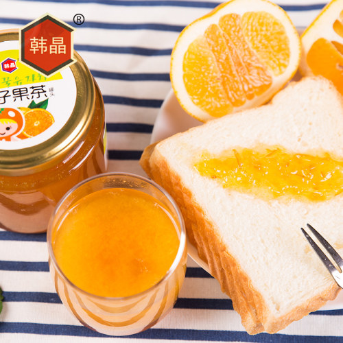 韩晶蜂蜜柚子果茶1kg*1瓶冲饮品水果罐头 - 图1