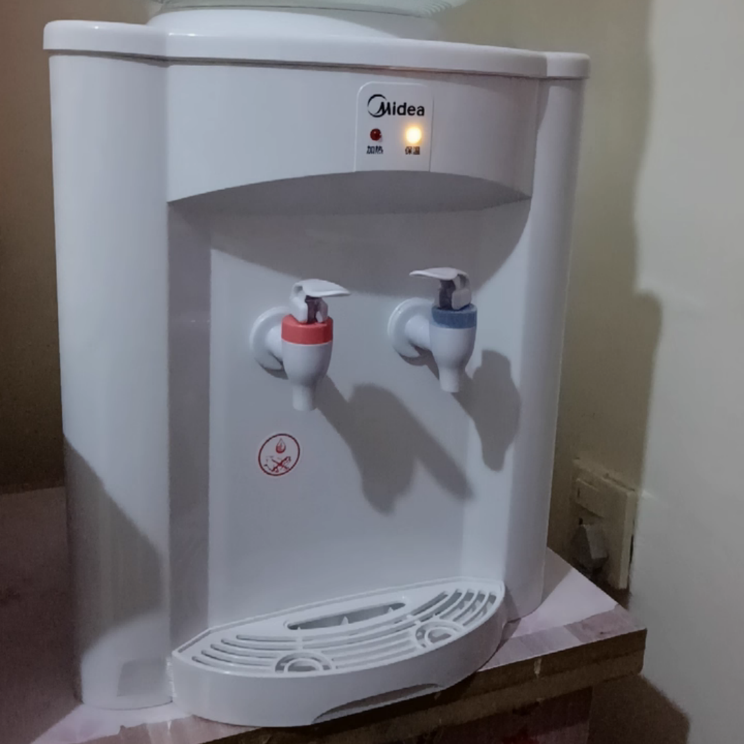 美的饮水机家用宿舍全自动小型桌面台式热水恒温上置水桶MYR720T - 图0
