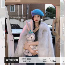 CC fur new moon goddess 2023 new winter import cappelled fox fur straw coat female winter