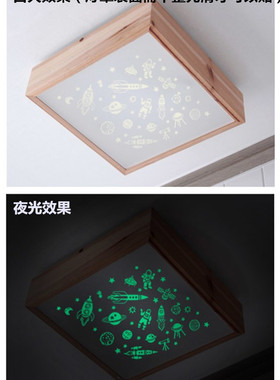 荧光太空墙贴儿童房装饰夜光贴纸