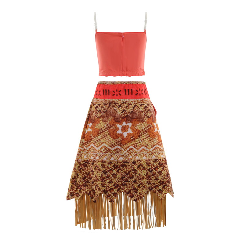 迪士尼儿童服装cosplay moana halloween 海洋奇缘莫阿娜公主裙 - 图2