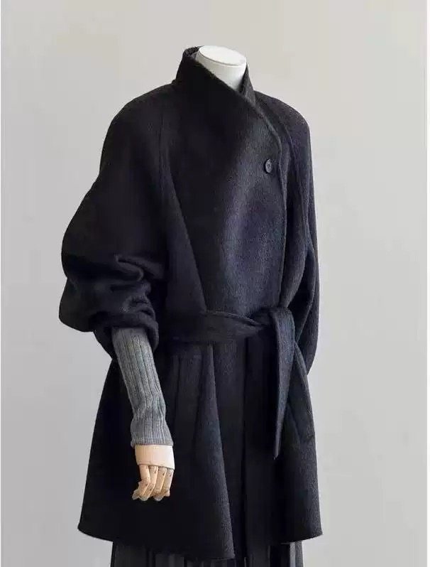 2026新法式复古系带温柔紫羊毛呢子大衣女高级感冬季短款毛呢外套,淘宝优惠券,粉丝福利购,淘宝优惠卷