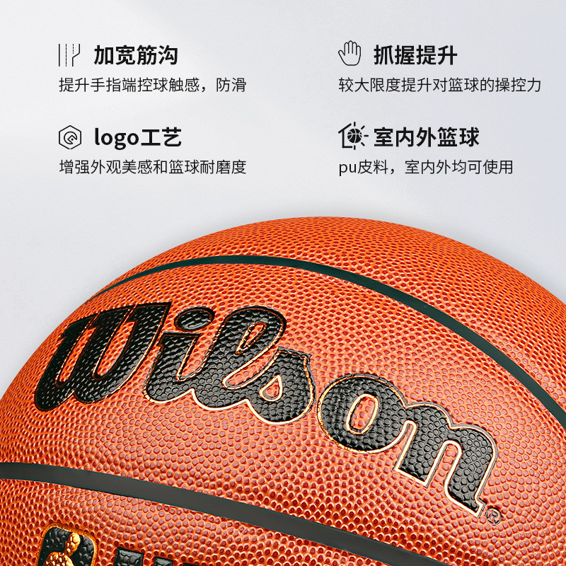 Wilson威尔胜篮球 2024新款NBA吸湿PU室内外通用成人7号比赛FORGE