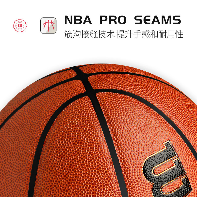 Wilson威尔胜篮球 2024新款NBA吸湿PU室内外通用成人7号比赛FORGE-图0