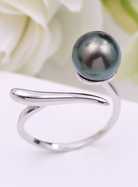 s925纯银韩版立体简约时尚戒指托