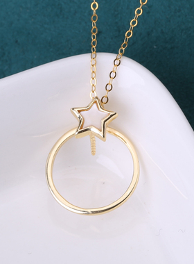 DIY纯银简约新潮小星星吊坠珍珠