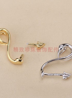 diy通孔巴洛克天鹅款珍珠吊坠