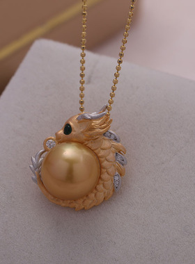 分色豪华这个龙吊坠s925纯银通用