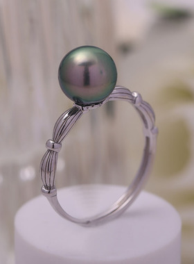 高级这个小清新戒指托纯银轻奢