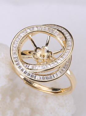 diy配件s925纯银镶t方鸟巢精工