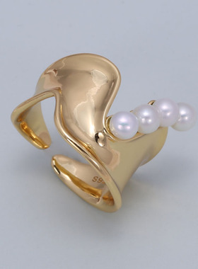 s925纯银光版时尚夸张大气戒指托