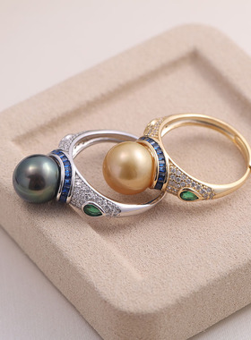 精工豪华复古戒指托s925纯银法式