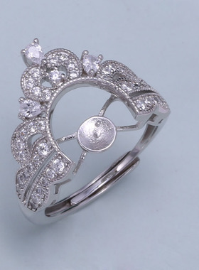 s925纯银宫廷复古雅致大气戒指托