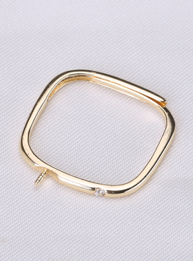 diy配件s925银光版单锆戒指托