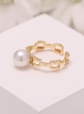 s925纯银简易式表带式戒指托配件