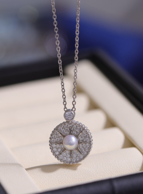 s925纯银欧美满锆气质吊坠配件