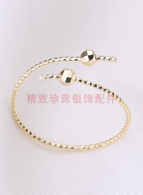 diy镭射少女款风珍珠饰品戒指托