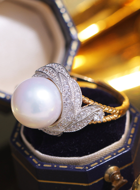 s925纯银精工分色豪华大气戒指托