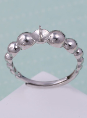 s925纯银简易式光版时尚戒指托