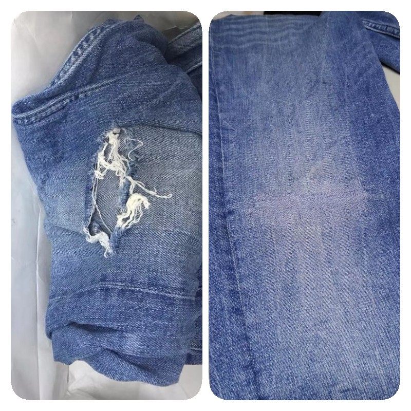 修补衣服羽绒服夹克破洞修复刺绣手工织补牛仔裤机补毛衣精工布贴_虎窝淘